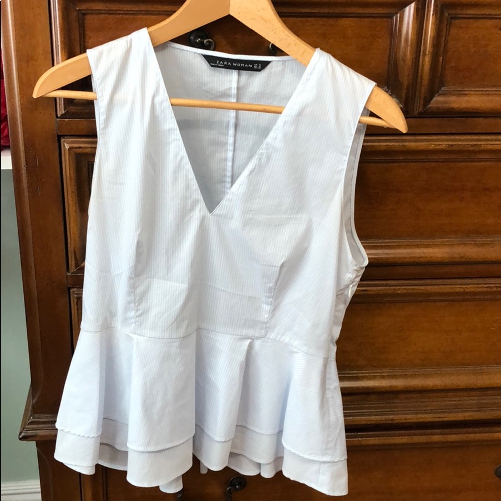 Zara peplum sleeveless top
